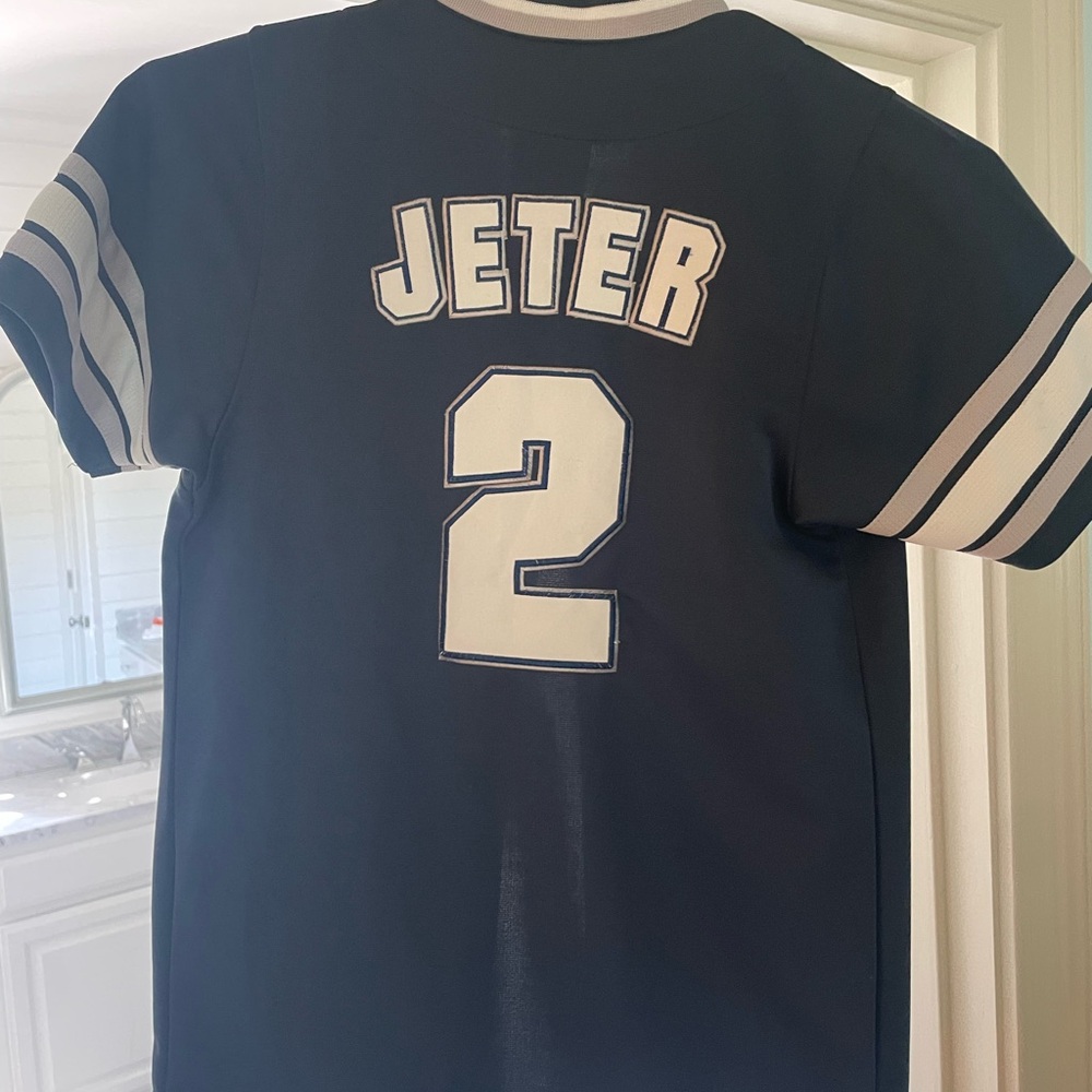 Majestic Blue and White Polo Short Sleeve Jersey